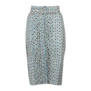 Auth PRADA Blue Patterned Skirt
